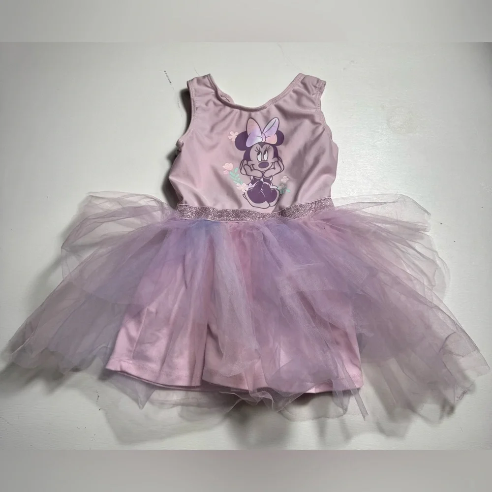 Disney pink and Purple Minnie Mouse Party Dress Size 2T Tutu